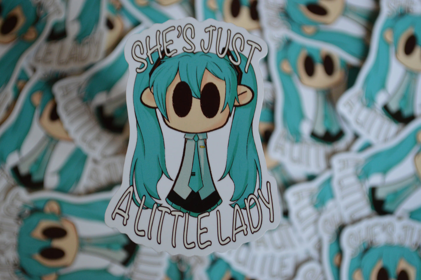 Sticker - She's Just A Little Lady (Miku)
