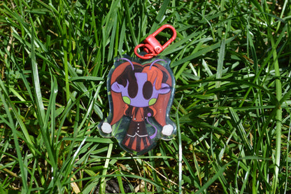 Acrylic Charm - Red Jester Alien