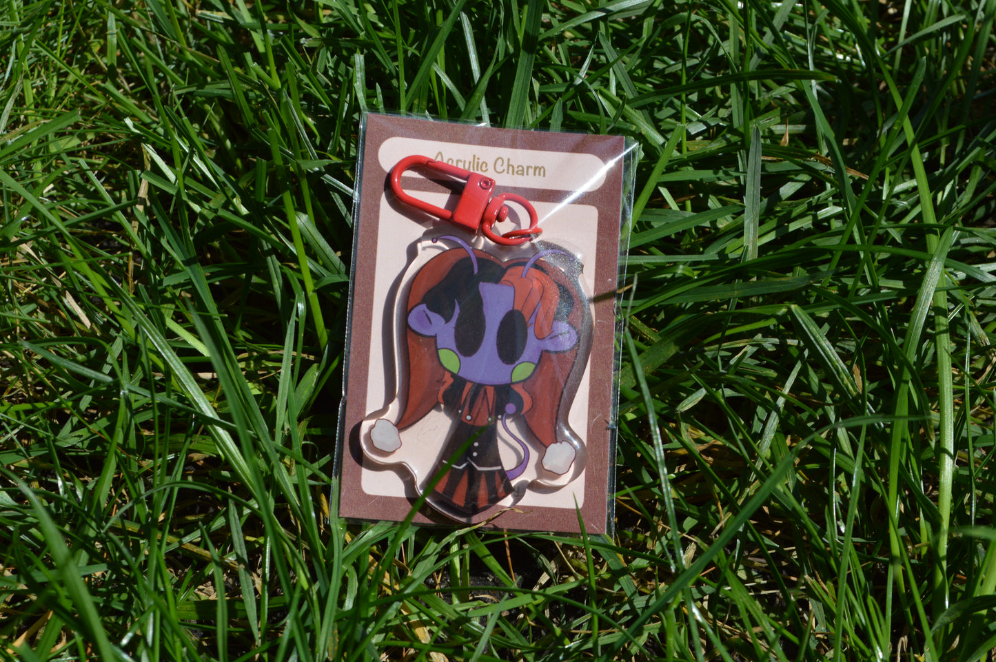 Acrylic Charm - Red Jester Alien