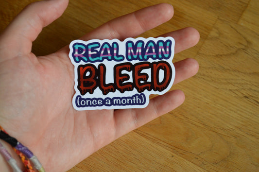Sticker - Real Man Bleed