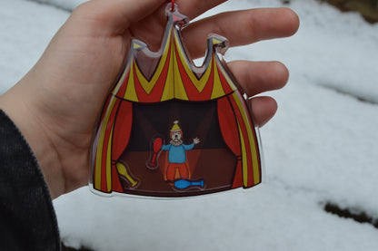 Acrylic Shaker Charm - Sad Circus Clown