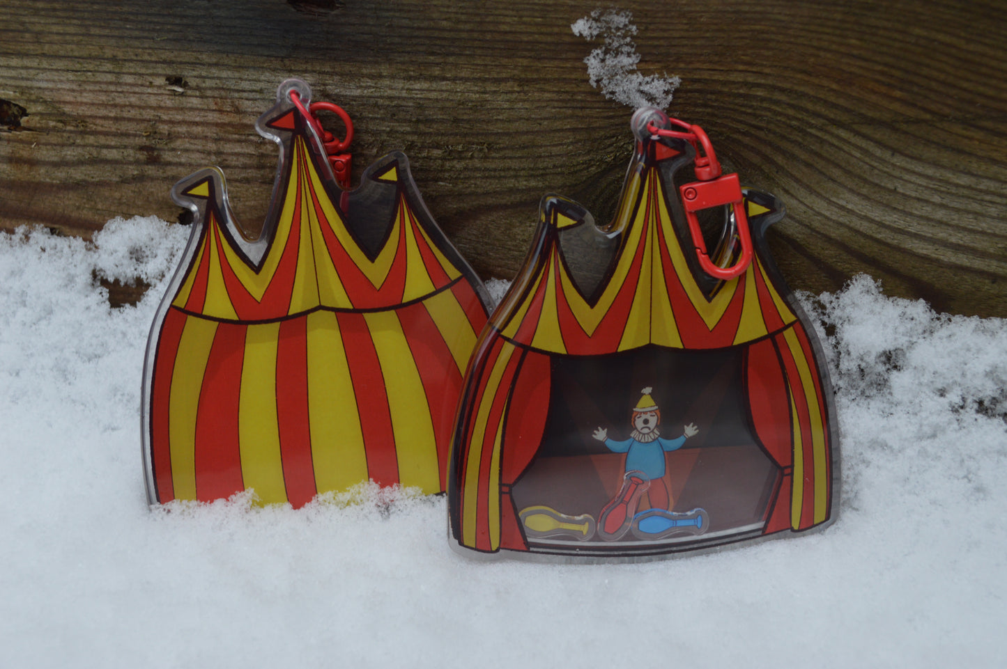 Acrylic Shaker Charm - Sad Circus Clown